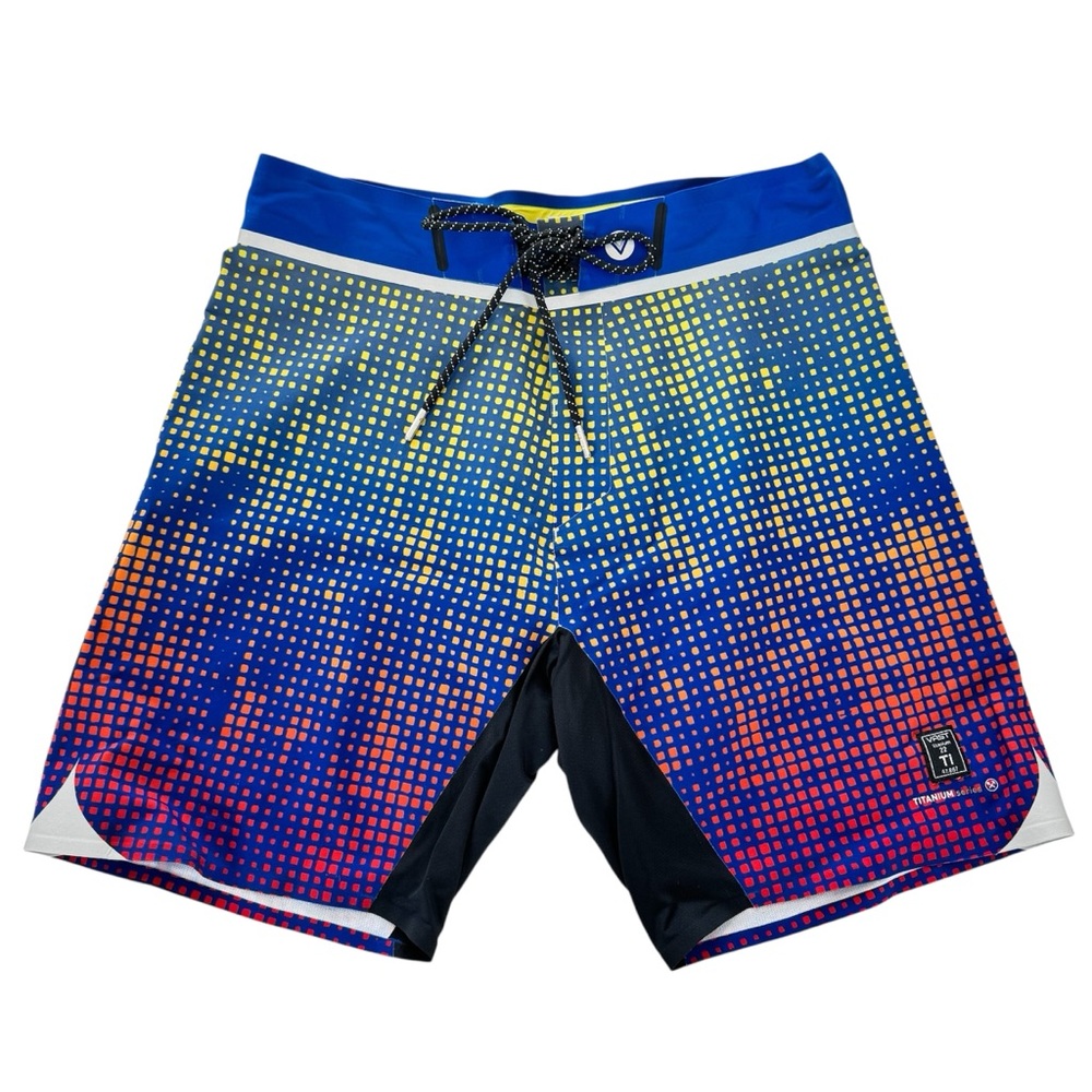 VAST LIFE Titanium Series “Komoto” Board Shorts – Mens 30 Blue Multi Performance
